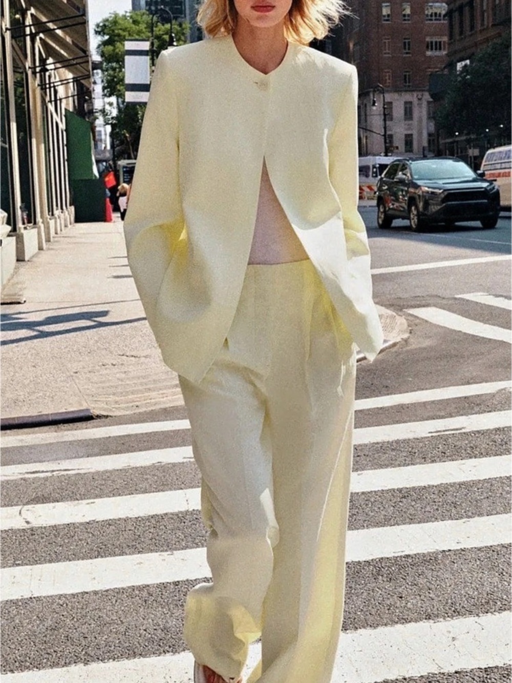 Zara Wide Leg Pants in Yellow Size Medium NWT